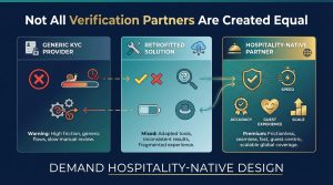 Real-Time Verification aka The 5-Second Standard: Rethinking Verification for Guest Experience Platforms 3 Hospitality-native verifications vs. generic KYC